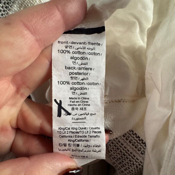 Pottery Barn Clayton Striped Cotton Duvet Cover King/Cal King Yarn Dyed Fiber - Picture 10 of 10